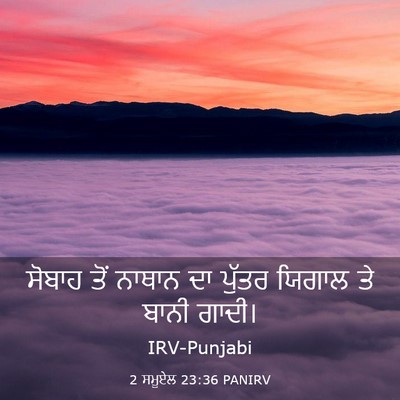 Picture 03 - 2 ਸਮੂਏਲ 23:36 PANIRV - ਸੋਬਾਹ ਤੋਂ ਨਾਥਾਨ ਦਾ - Bible Verse Picture
