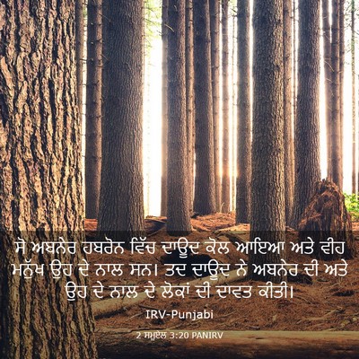 Picture 03 - 2 ਸਮੂਏਲ 3:20 PANIRV - ਸੋ ਅਬਨੇਰ ਹਬਰੋਨ - Bible Verse Picture
