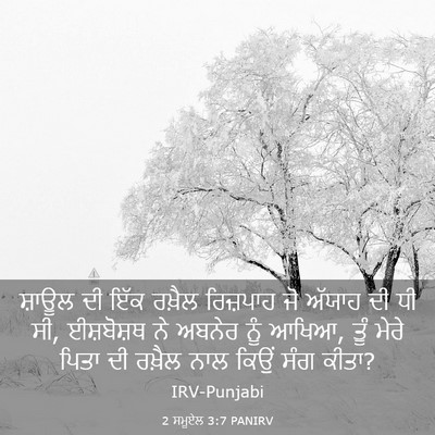 Picture 03 - 2 ਸਮੂਏਲ 3:7 PANIRV - ਸ਼ਾਊਲ ਦੀ ਇੱਕ ਰਖ਼ੈਲ - Bible Verse Picture