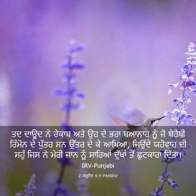 Picture 03 - 2 ਸਮੂਏਲ 4:9 PANIRV - ਤਦ ਦਾਊਦ ਨੇ ਰੇਕਾਬ - Bible Verse Picture