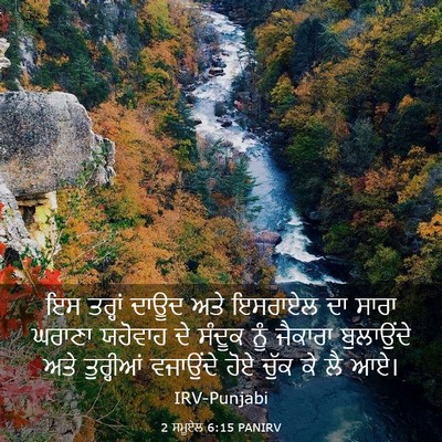 Picture 03 - 2 ਸਮੂਏਲ 6:15 PANIRV - ਇਸ ਤਰ੍ਹਾਂ ਦਾਊਦ ਅਤੇ - Bible Verse Picture