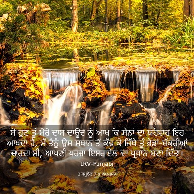 Picture 03 - 2 ਸਮੂਏਲ 7:8 PANIRV - ਸੋ ਹੁਣ ਤੂੰ ਮੇਰੇ ਦਾਸ - Bible Verse Picture