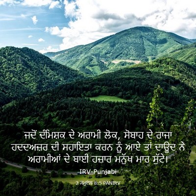 Picture 03 - 2 ਸਮੂਏਲ 8:5 PANIRV - ਜਦੋਂ ਦੰਮਿਸ਼ਕ ਦੇ - Bible Verse Picture
