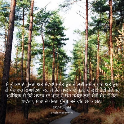 Picture 03 - 2 ਸਮੂਏਲ 9:10 PANIRV - ਸੋ ਤੂੰ ਆਪਣੇ - Bible Verse Picture