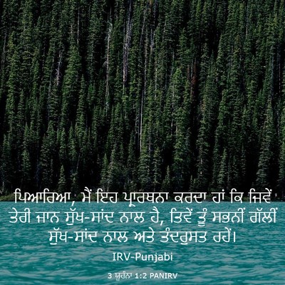 Picture 03 - 3 ਯੂਹੰਨਾ 1:2 PANIRV - ਪਿਆਰਿਆ, ਮੈਂ ਇਹ - Bible Verse Picture