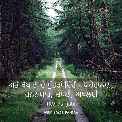 Picture 03 - ਅਜ਼ਰਾ 10:28 PANIRV - ਅਤੇ ਬੇਬਾਈ ਦੇ - Bible Verse Picture