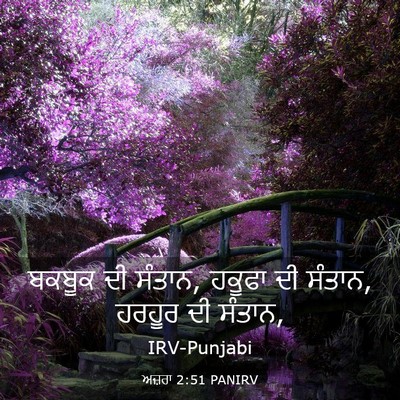 Picture 03 - ਅਜ਼ਰਾ 2:51 PANIRV - ਬਕਬੂਕ ਦੀ ਸੰਤਾਨ, - Bible Verse Picture