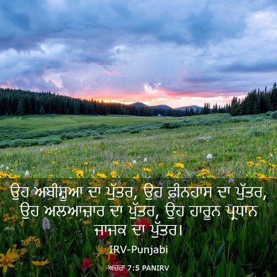 Picture 03 - ਅਜ਼ਰਾ 7:5 PANIRV - ਉਹ ਅਬੀਸ਼ੂਆ ਦਾ - Bible Verse Picture
