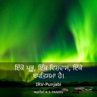 Picture 03 - ਅਫ਼ਸੀਆਂ 4:5 PANIRV - ਇੱਕੋ ਪ੍ਰਭੂ, ਇੱਕ - Bible Verse Picture