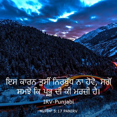 Picture 03 - ਅਫ਼ਸੀਆਂ 5:17 PANIRV - ਇਸ ਕਾਰਨ ਤੁਸੀਂ - Bible Verse Picture