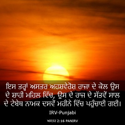 Picture 03 - ਅਸਤਰ 2:16 PANIRV - ਇਸ ਤਰ੍ਹਾਂ ਅਸਤਰ - Bible Verse Picture