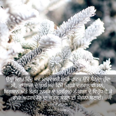 Picture 03 - ਅਸਤਰ 2:21 PANIRV - ਉਨ੍ਹਾਂ ਦਿਨਾਂ ਵਿੱਚ - Bible Verse Picture