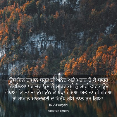 Picture 03 - ਅਸਤਰ 5:9 PANIRV - ਉਸ ਦਿਨ ਹਾਮਾਨ ਬਹੁਤ - Bible Verse Picture