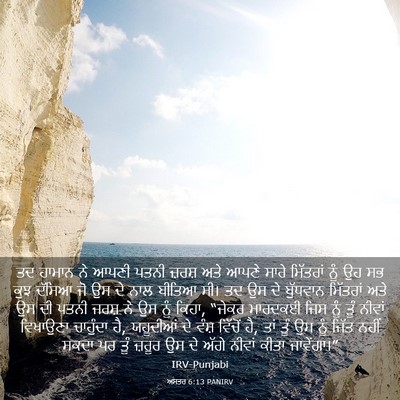 Picture 03 - ਅਸਤਰ 6:13 PANIRV - ਤਦ ਹਾਮਾਨ ਨੇ ਆਪਣੀ - Bible Verse Picture