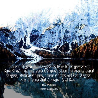 Picture 03 - ਅਸਤਸਨਾ 1:15 PANIRV - ਇਸ ਲਈ ਮੈਂ ਤੁਹਾਡੇ - Bible Verse Picture