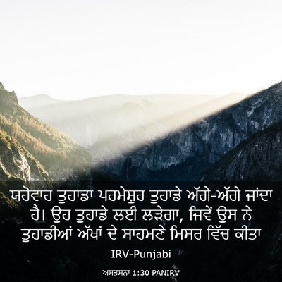 Picture 03 - ਅਸਤਸਨਾ 1:30 PANIRV - ਯਹੋਵਾਹ ਤੁਹਾਡਾ - Bible Verse Picture