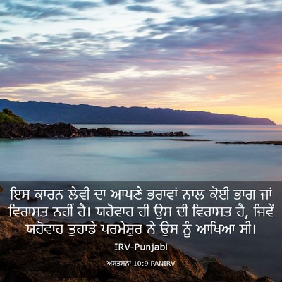 Picture 03 - ਅਸਤਸਨਾ 10:9 PANIRV - ਇਸ ਕਾਰਨ ਲੇਵੀ ਦਾ - Bible Verse Picture