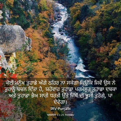 Picture 03 - ਅਸਤਸਨਾ 11:25 PANIRV - ਕੋਈ ਮਨੁੱਖ ਤੁਹਾਡੇ - Bible Verse Picture