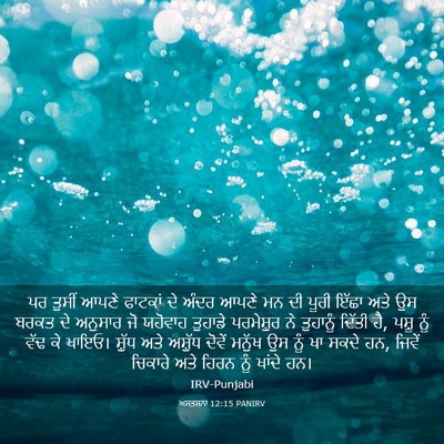 Picture 03 - ਅਸਤਸਨਾ 12:15 PANIRV - ਪਰ ਤੁਸੀਂ ਆਪਣੇ - Bible Verse Picture