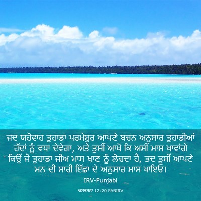 Picture 03 - ਅਸਤਸਨਾ 12:20 PANIRV - ਜਦ ਯਹੋਵਾਹ ਤੁਹਾਡਾ - Bible Verse Picture