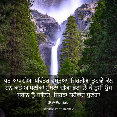 Picture 03 - ਅਸਤਸਨਾ 12:26 PANIRV - ਪਰ ਆਪਣੀਆਂ ਪਵਿੱਤਰ - Bible Verse Picture