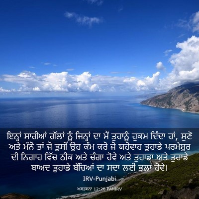 Picture 03 - ਅਸਤਸਨਾ 12:28 PANIRV - ਇਨ੍ਹਾਂ ਸਾਰੀਆਂ - Bible Verse Picture