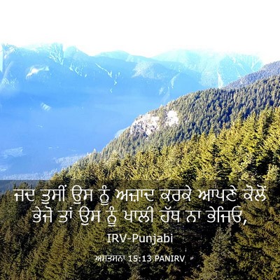 Picture 03 - ਅਸਤਸਨਾ 15:13 PANIRV - ਜਦ ਤੁਸੀਂ ਉਸ ਨੂੰ - Bible Verse Picture