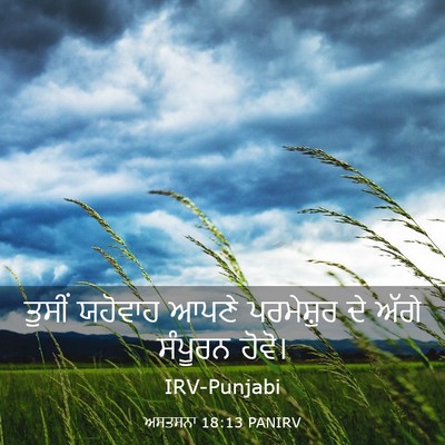 Picture 03 - ਅਸਤਸਨਾ 18:13 PANIRV - ਤੁਸੀਂ ਯਹੋਵਾਹ ਆਪਣੇ - Bible Verse Picture