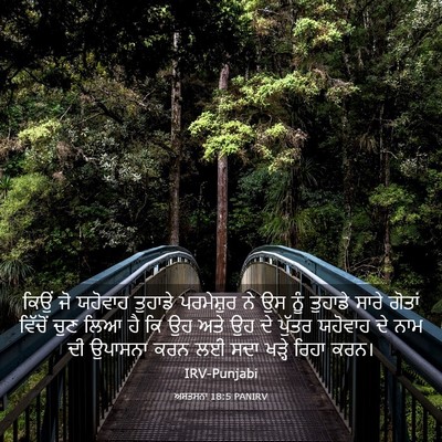 Picture 03 - ਅਸਤਸਨਾ 18:5 PANIRV - ਕਿਉਂ ਜੋ ਯਹੋਵਾਹ - Bible Verse Picture