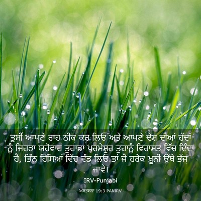 Picture 03 - ਅਸਤਸਨਾ 19:3 PANIRV - ਤੁਸੀਂ ਆਪਣੇ ਰਾਹ ਠੀਕ - Bible Verse Picture