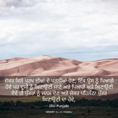 Picture 03 - ਅਸਤਸਨਾ 21:15 PANIRV - ਜੇਕਰ ਕਿਸੇ ਪੁਰਖ - Bible Verse Picture