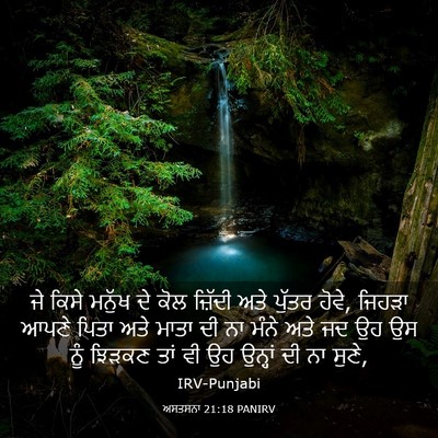 Picture 03 - ਅਸਤਸਨਾ 21:18 PANIRV - ਜੇ ਕਿਸੇ ਮਨੁੱਖ ਦੇ - Bible Verse Picture