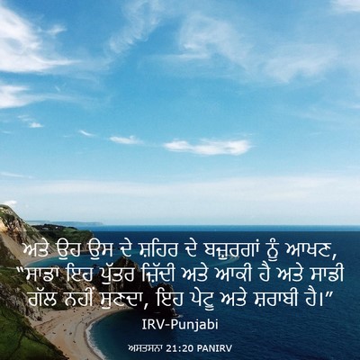 Picture 03 - ਅਸਤਸਨਾ 21:20 PANIRV - ਅਤੇ ਉਹ ਉਸ ਦੇ ਸ਼ਹਿਰ - Bible Verse Picture