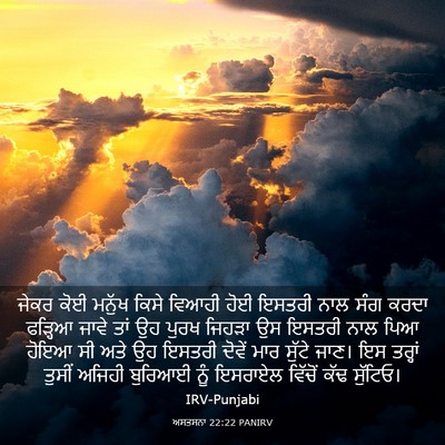 Picture 03 - ਅਸਤਸਨਾ 22:22 PANIRV - ਜੇਕਰ ਕੋਈ ਮਨੁੱਖ - Bible Verse Picture