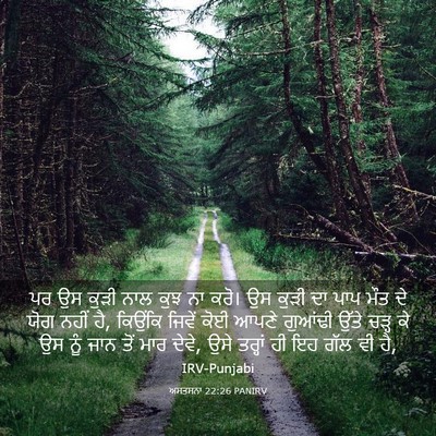 Picture 03 - ਅਸਤਸਨਾ 22:26 PANIRV - ਪਰ ਉਸ ਕੁੜੀ ਨਾਲ ਕੁਝ - Bible Verse Picture