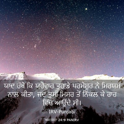 Picture 03 - ਅਸਤਸਨਾ 24:9 PANIRV - ਯਾਦ ਰੱਖੋ ਕਿ ਯਹੋਵਾਹ - Bible Verse Picture