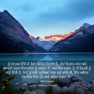 Picture 03 - ਅਸਤਸਨਾ 26:15 PANIRV - ਤੂੰ ਸਵਰਗ ਵਿੱਚੋਂ ਜੋ - Bible Verse Picture