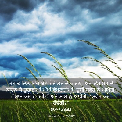 Picture 03 - ਅਸਤਸਨਾ 28:67 PANIRV - ਤੁਹਾਡੇ ਦਿਲ ਵਿੱਚ - Bible Verse Picture