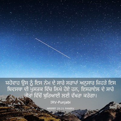 Picture 03 - ਅਸਤਸਨਾ 29:21 PANIRV - ਯਹੋਵਾਹ ਉਸ ਨੂੰ ਇਸ - Bible Verse Picture