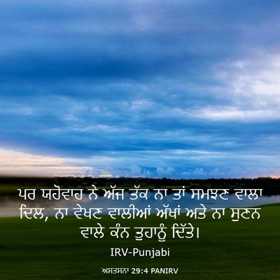 Picture 03 - ਅਸਤਸਨਾ 29:4 PANIRV - ਪਰ ਯਹੋਵਾਹ ਨੇ ਅੱਜ - Bible Verse Picture
