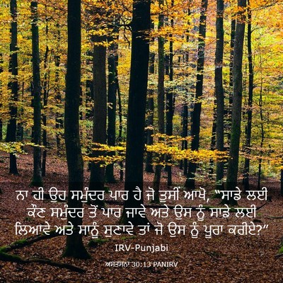Picture 03 - ਅਸਤਸਨਾ 30:13 PANIRV - ਨਾ ਹੀ ਉਹ ਸਮੁੰਦਰ ਪਾਰ - Bible Verse Picture
