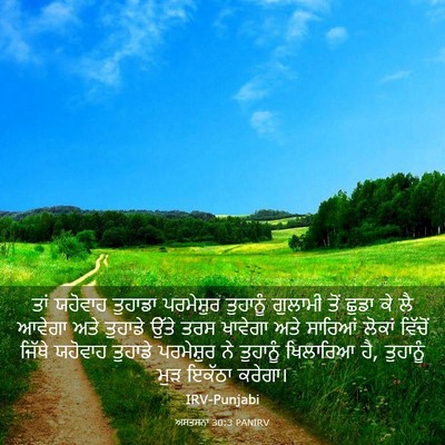 Picture 03 - ਅਸਤਸਨਾ 30:3 PANIRV - ਤਾਂ ਯਹੋਵਾਹ ਤੁਹਾਡਾ - Bible Verse Picture