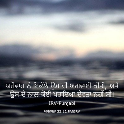 Picture 03 - ਅਸਤਸਨਾ 32:12 PANIRV - ਯਹੋਵਾਹ ਨੇ ਇਕੱਲੇ ਉਸ - Bible Verse Picture