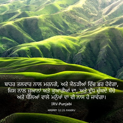 Picture 03 - ਅਸਤਸਨਾ 32:25 PANIRV - ਬਾਹਰ ਤਲਵਾਰ ਨਾਲ - Bible Verse Picture