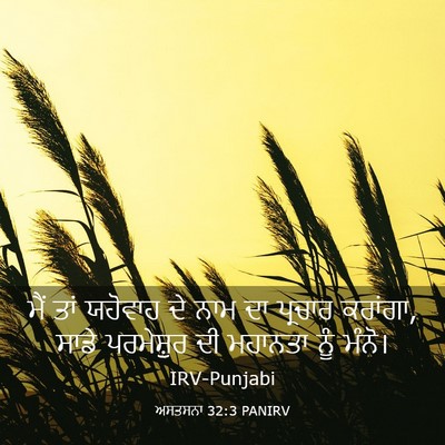 Picture 03 - ਅਸਤਸਨਾ 32:3 PANIRV - ਮੈਂ ਤਾਂ ਯਹੋਵਾਹ ਦੇ - Bible Verse Picture