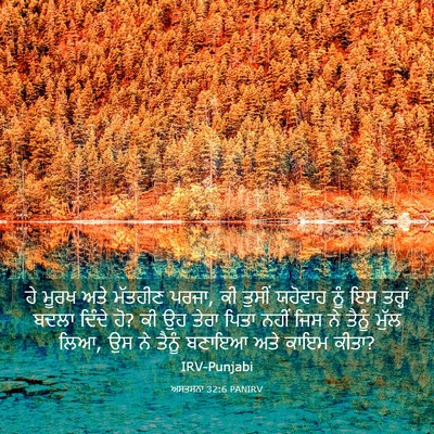 Picture 03 - ਅਸਤਸਨਾ 32:6 PANIRV - ਹੇ ਮੂਰਖ ਅਤੇ ਮੱਤਹੀਣ - Bible Verse Picture