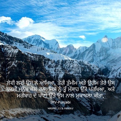 Picture 03 - ਅਸਤਸਨਾ 33:8 PANIRV - ਲੇਵੀ ਲਈ ਉਸ ਨੇ ਆਖਿਆ, - Bible Verse Picture
