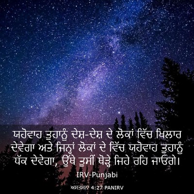 Picture 03 - ਅਸਤਸਨਾ 4:27 PANIRV - ਯਹੋਵਾਹ ਤੁਹਾਨੂੰ - Bible Verse Picture