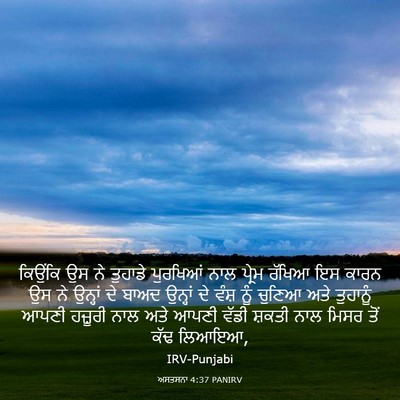 Picture 03 - ਅਸਤਸਨਾ 4:37 PANIRV - ਕਿਉਂਕਿ ਉਸ ਨੇ - Bible Verse Picture