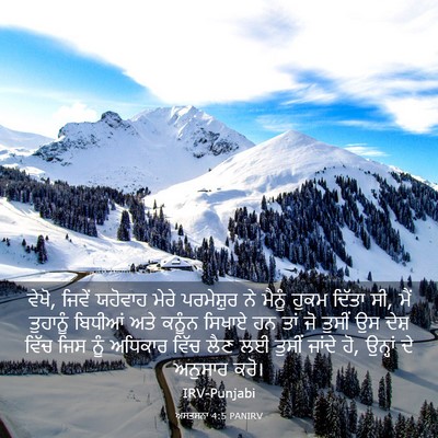 Picture 03 - ਅਸਤਸਨਾ 4:5 PANIRV - ਵੇਖੋ, ਜਿਵੇਂ ਯਹੋਵਾਹ - Bible Verse Picture